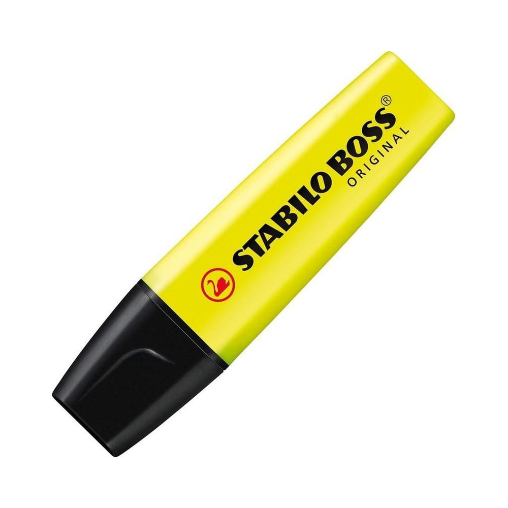 Marca Texto Stabilo Boss Ponta Cinzel Stabilo Amarelo