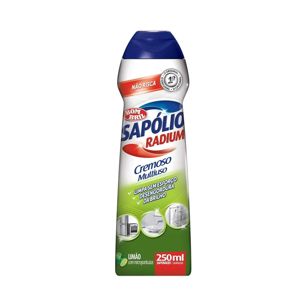 Sapon&aacute;ceo Limpador Cremoso Sap&oacute;lio Radium Lim&atilde;o 250ml