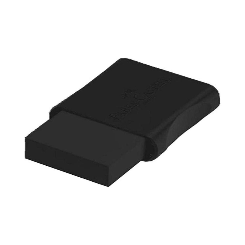 Borracha TK Plast Faber-Castell Preta com Capa Pl&aacute;stica