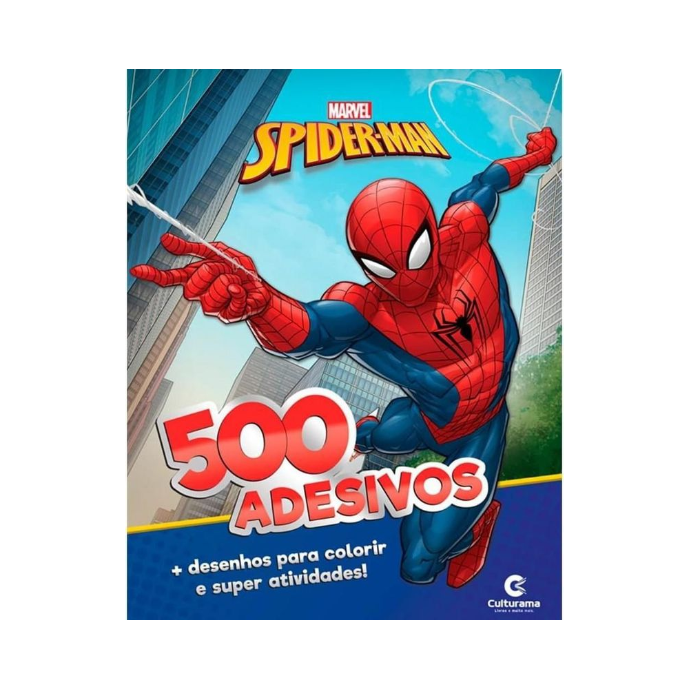 Livro com Adesivos 40 P&aacute;ginas Homem-Aranha Culturama Branco