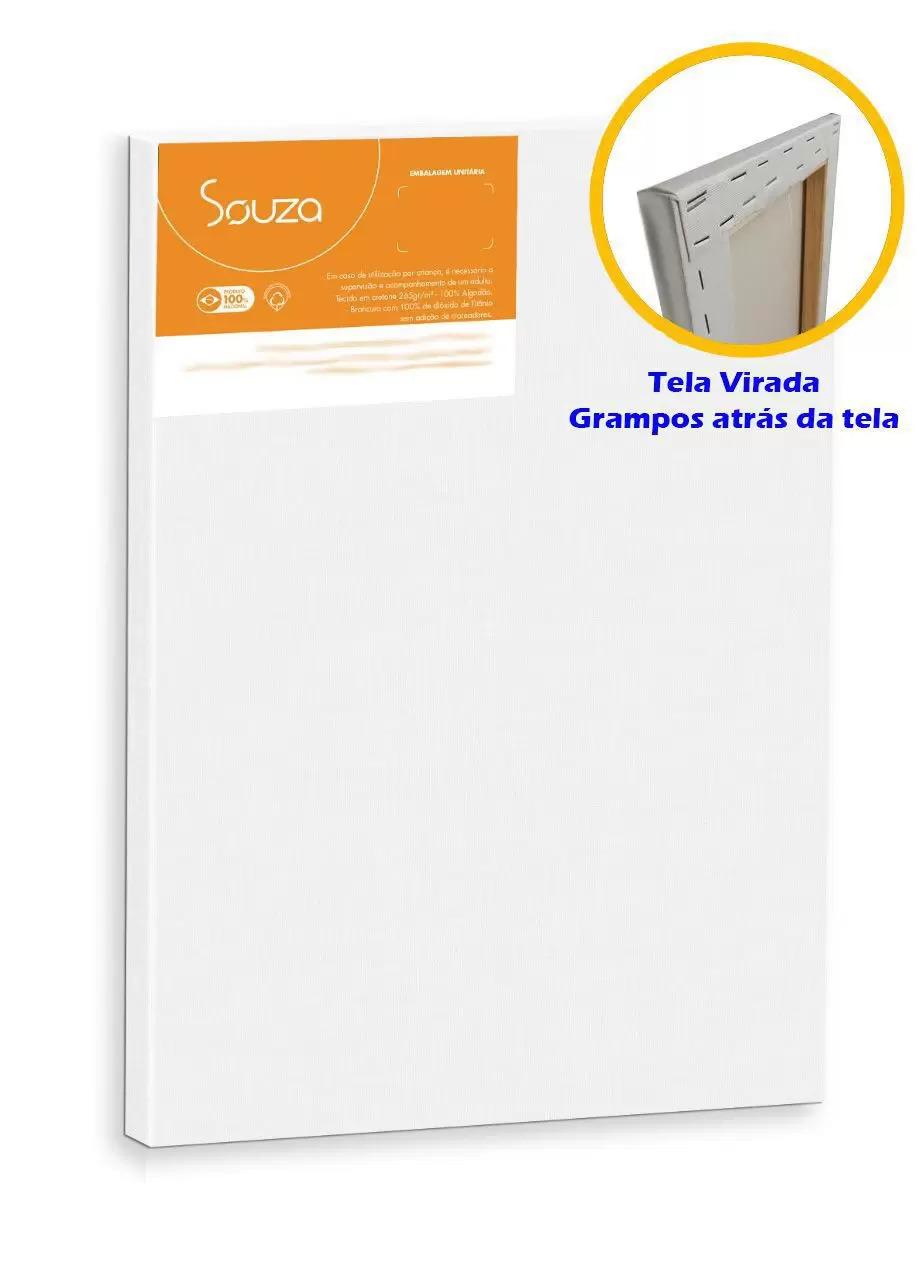 Tela de Pintura Pinus Natural 20cm x 20cm Souza Unit&aacute;rio