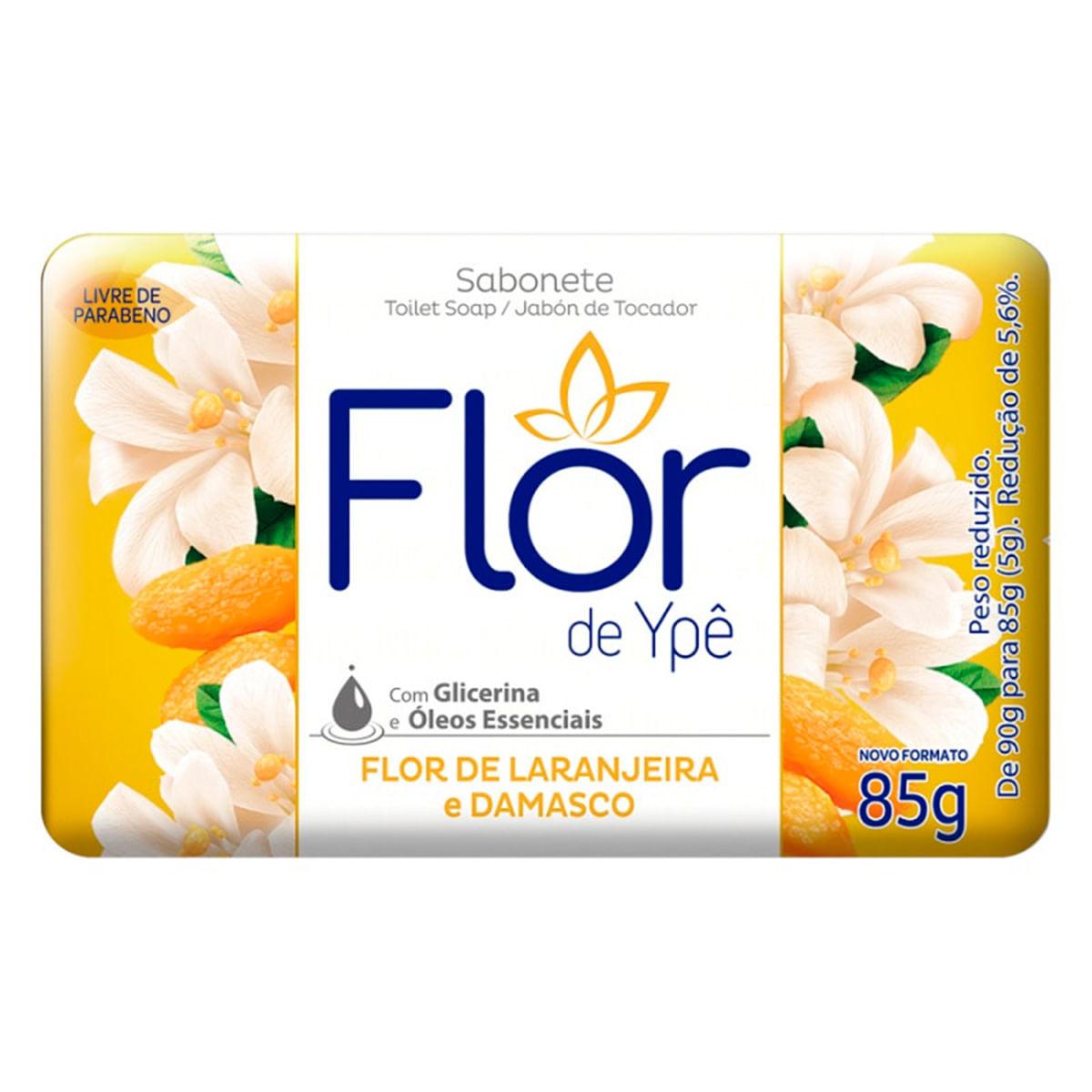 Sabonete em Barra Flor de Yp&ecirc; Flor de Laranjeira e Damasco 85g Unit&aacute;rio