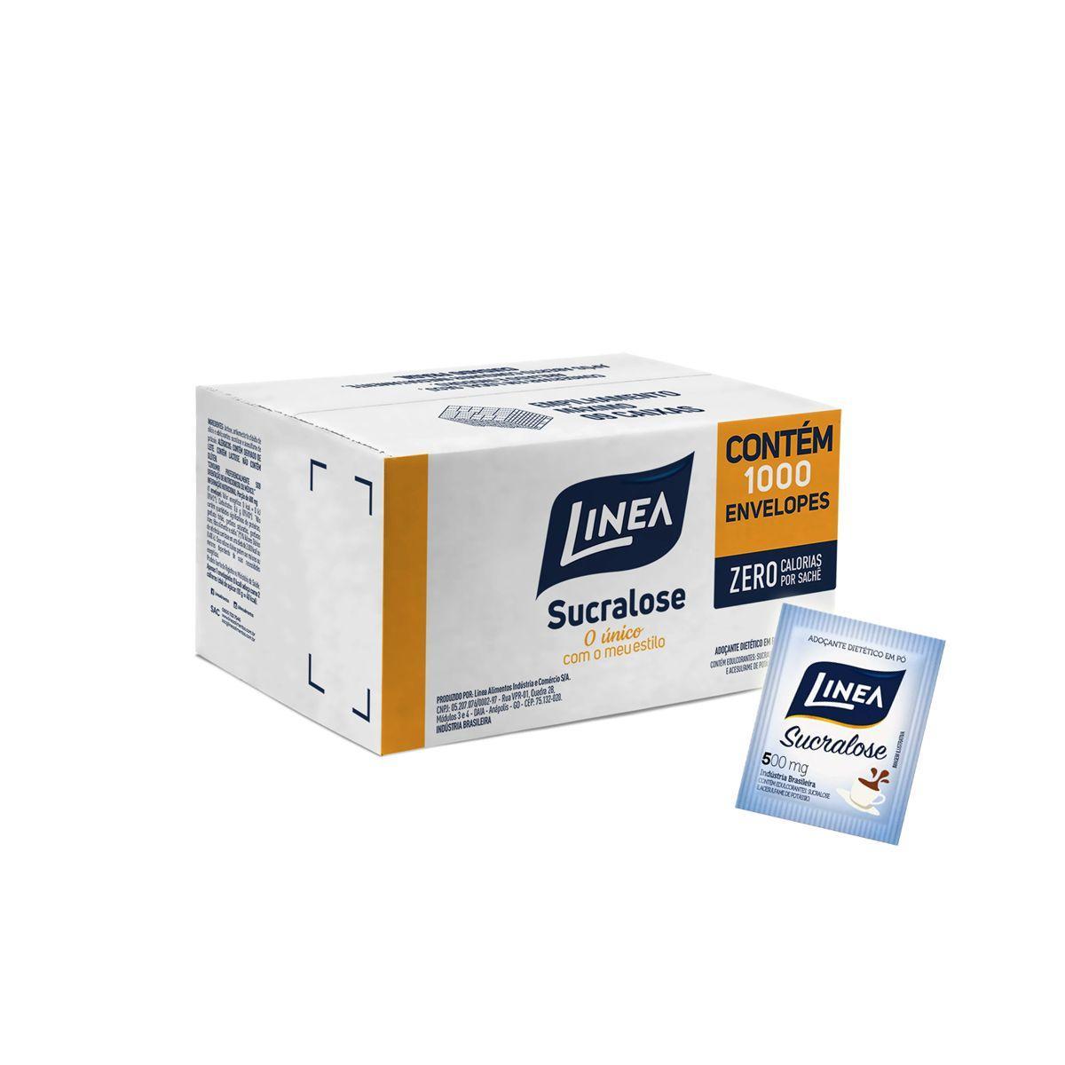 Ado&ccedil;ante Diet&eacute;tico em P&oacute; Sucralose Linea 1000 envelopes