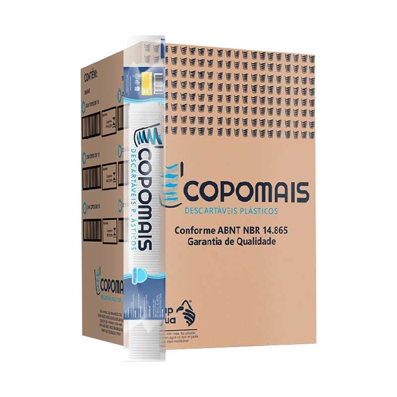 COPO DESCARTAVEL 180ML AGUA COPOMAIS COM 100 TRANSPARENTE