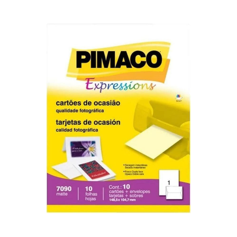 Etiqueta Adesiva 148,5mm x 104,7mm Pimaco Expressions 7090 10 Folhas