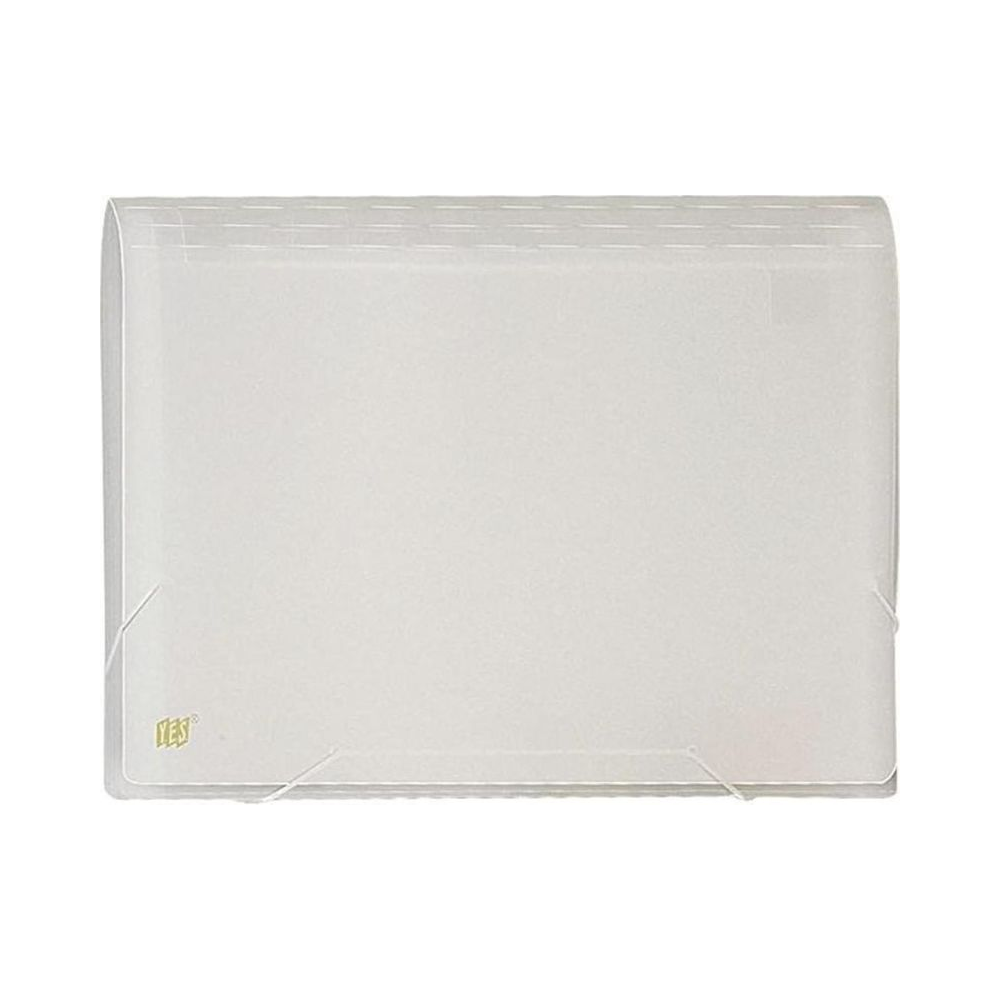 Pasta Sanfonada Pl&aacute;stica A4 12 divis&oacute;rias YES 235mm x 330mm x 27mm Transparente Unit&aacute;ria