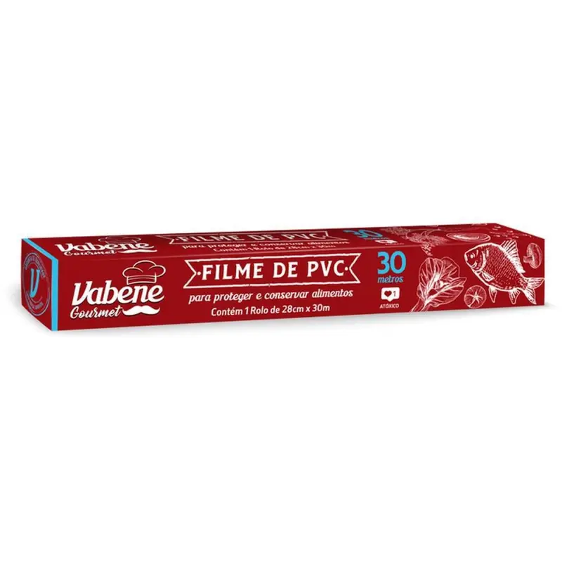 Filme Pl&aacute;stico para Alimentos PVC Vabene 28cm x 30m
