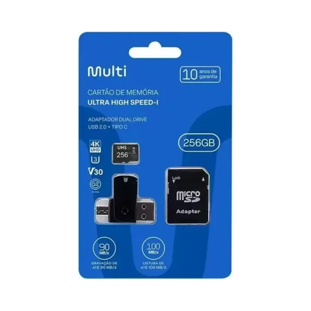 Cart&atilde;o de Mem&oacute;ria Ultra High Speed Multi 256GB