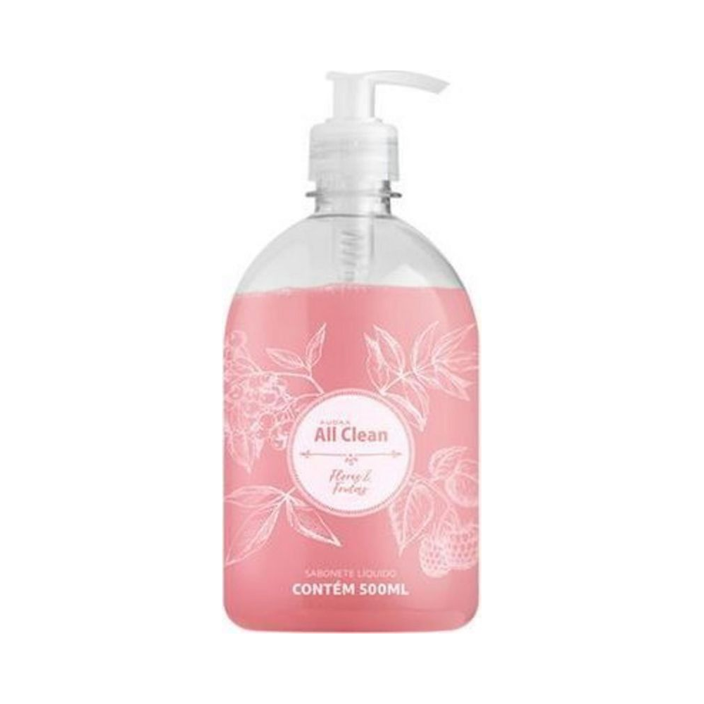 Sabonete liqu&iacute;do 500ml All Clean Pump Flores e Frutas Audax