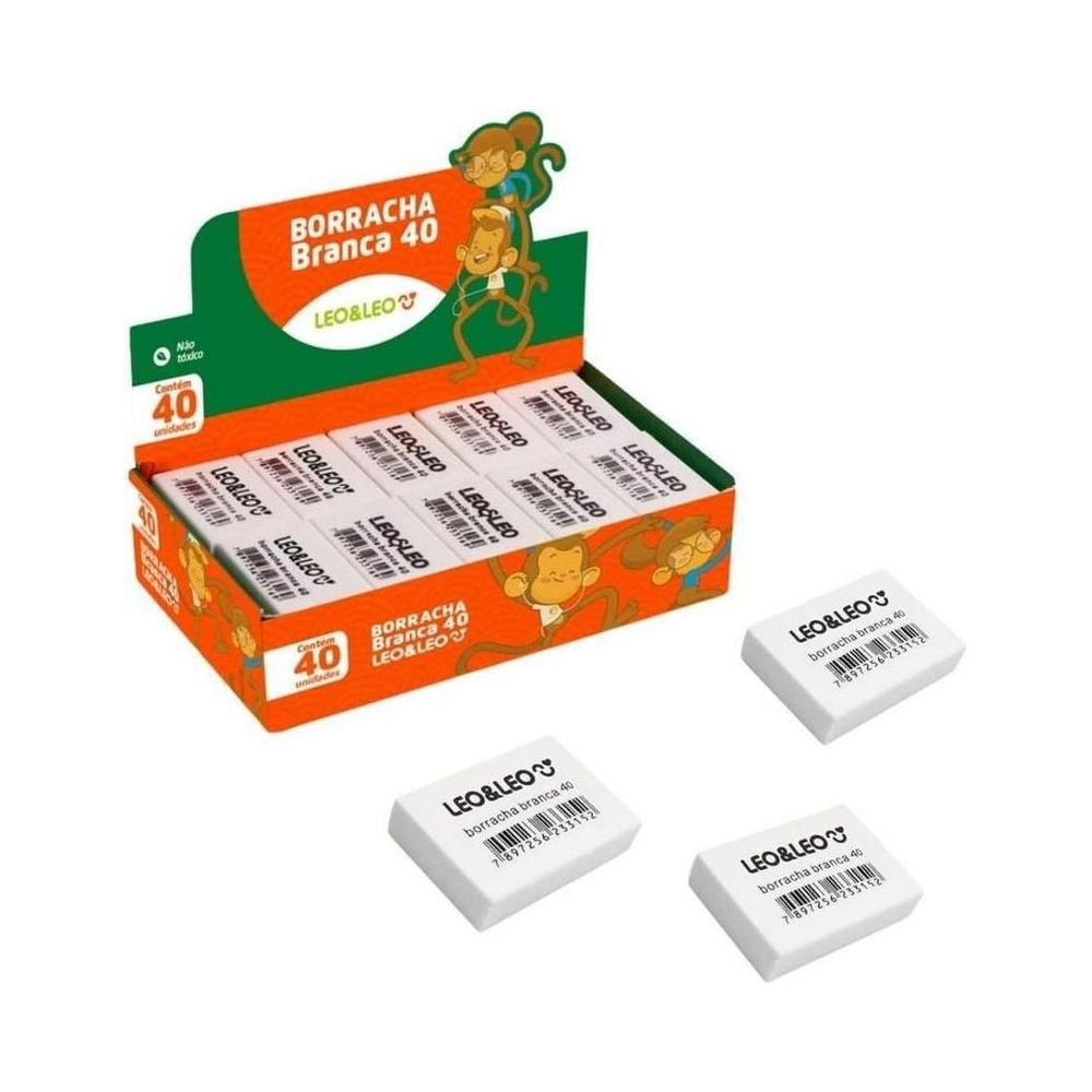 Borracha Branca 40 Leo e Leo 40 unidades