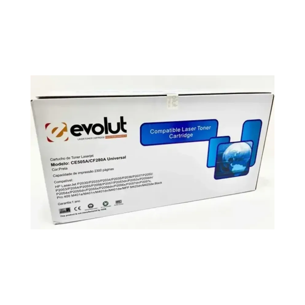 Toner Laserjet Compat&iacute;vel Evolut CE505A/CF280A Universal Preto