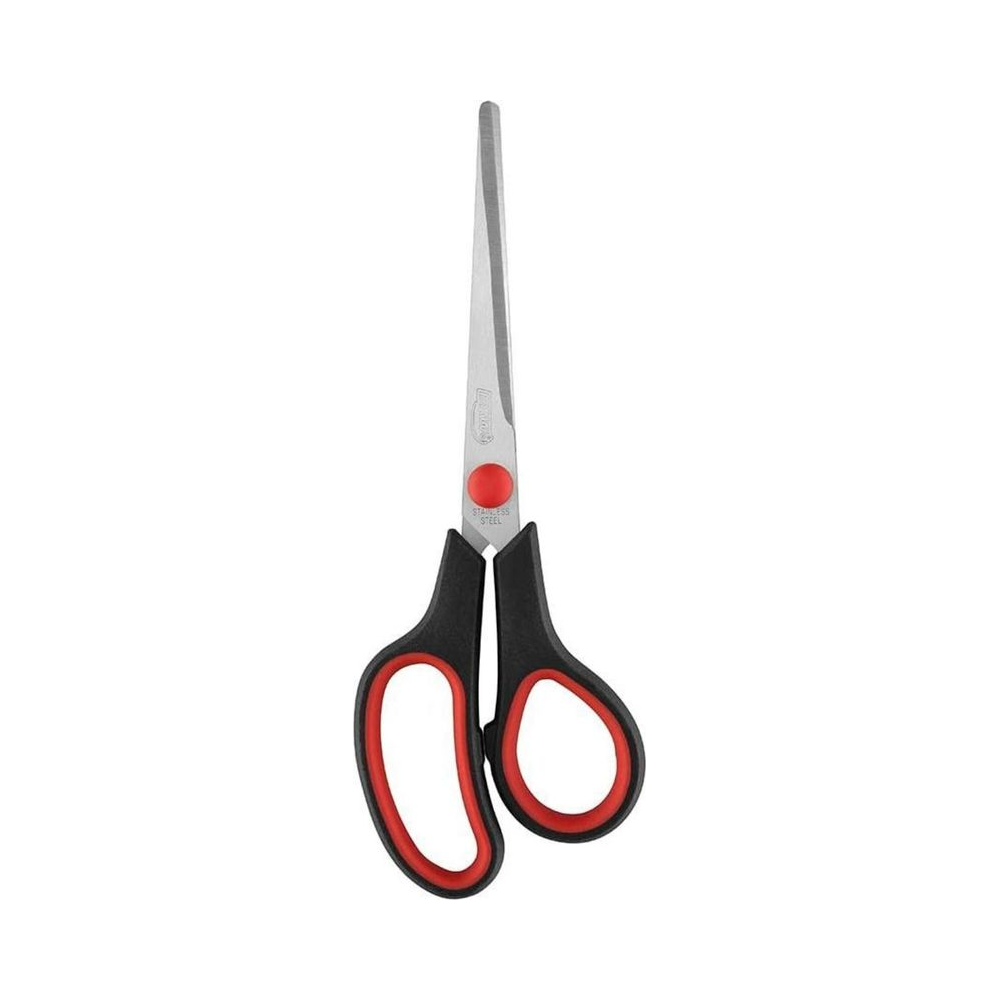 Tesoura Ergon&ocirc;mica A&ccedil;o Inox 17cm BRW Cabo Preto