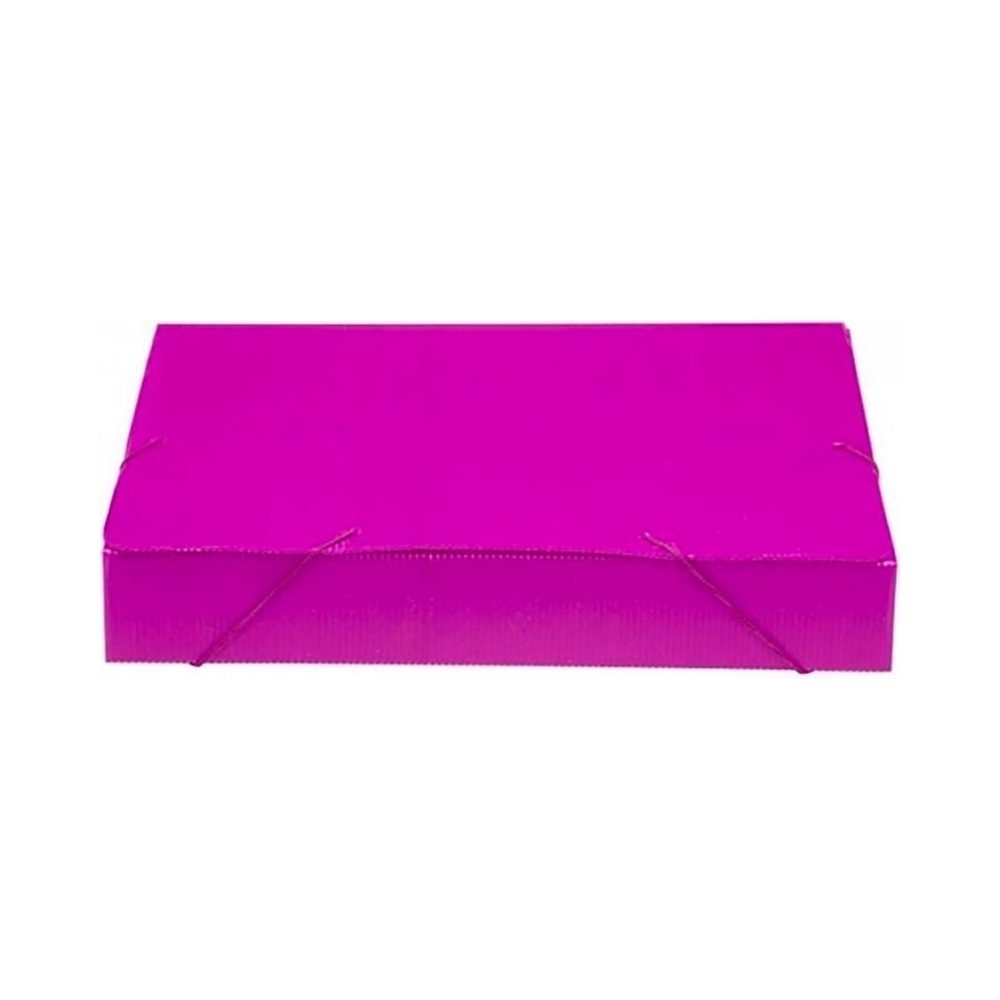 Pasta Escolar Polipropileno 55mm x 245mm x 340mm Polibras Rosa