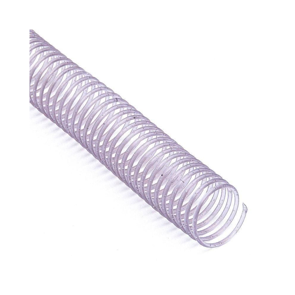 Espiral para Encaderna&ccedil;&atilde;o 20mm 120 Folhas Mares Pl&aacute;stico Transparente 80 Unidades