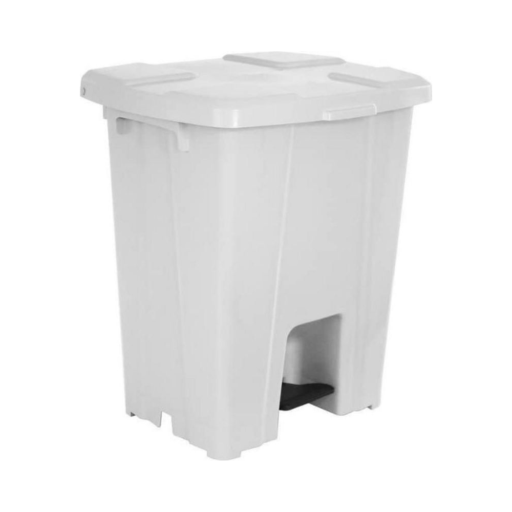 Cesto de Lixo Quadrado 15L JSN com Pedal Branco
