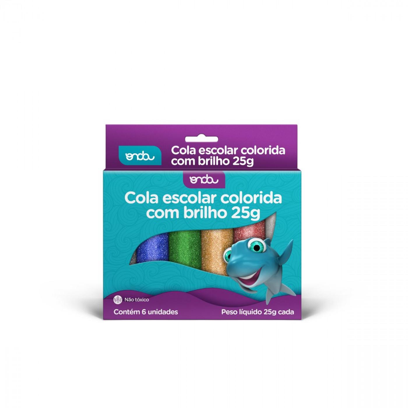 Cola Glitter 6 Cores Colorida 25g Onda