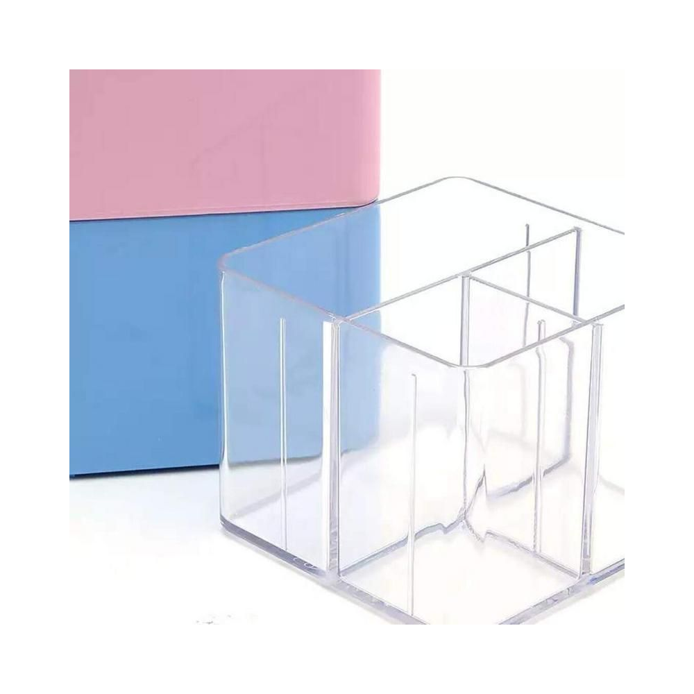 Porta Objetos 3 divis&oacute;rias Dello Preto 112mm x 112mm x 94mm