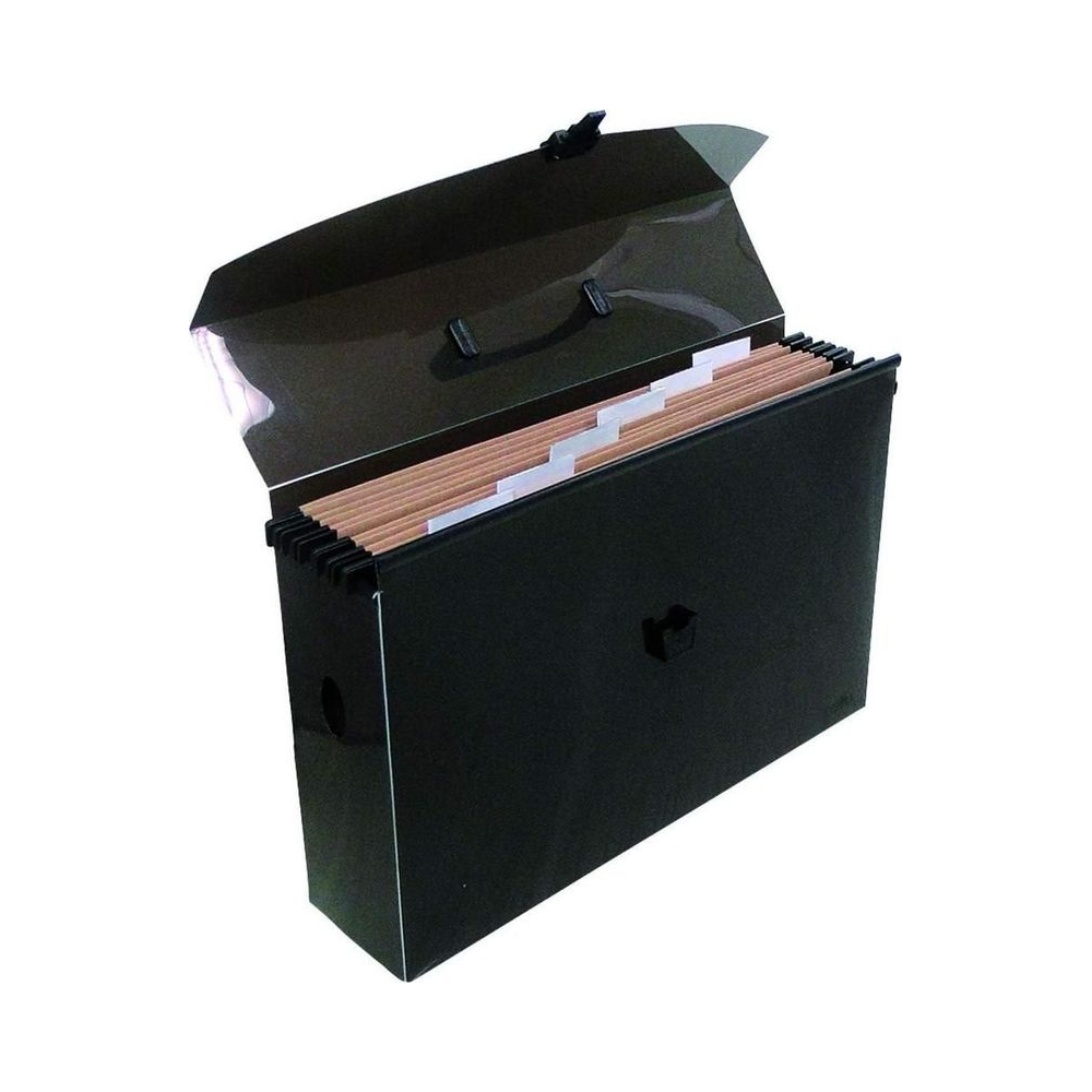 Maleta Pl&aacute;stica Retangular com 6 Pastas Suspensas Dello Fum&ecirc;