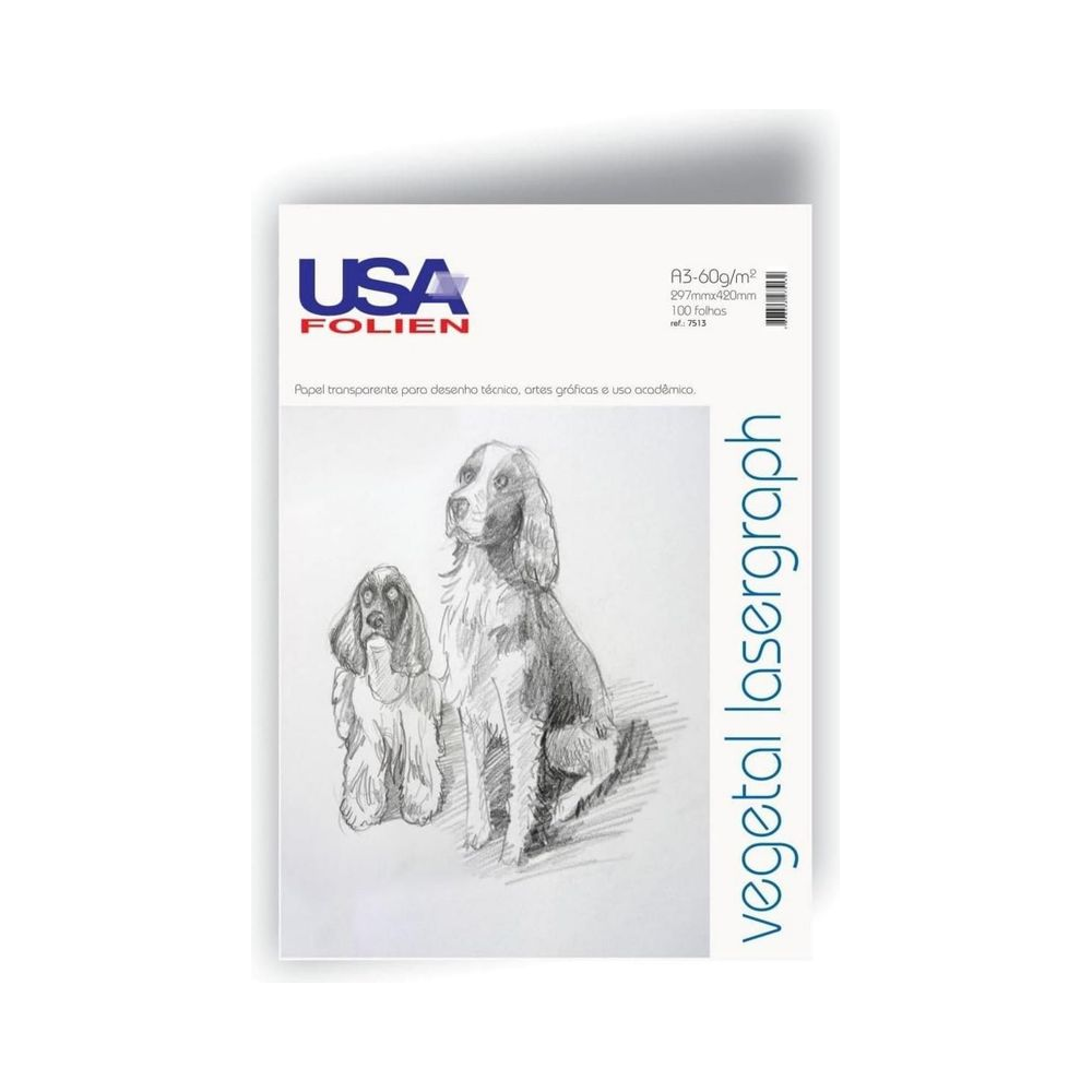 Papel Vegetal 60g Usa Folien A3 Transparente