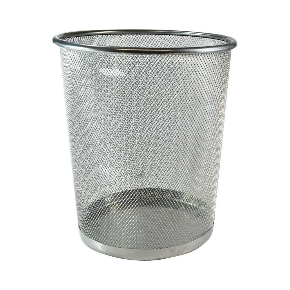 Lixeira para Escrit&oacute;rio Aramado 8,5 l Prata - Kit