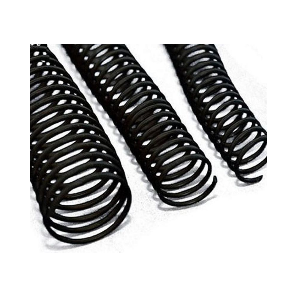 Espiral para Encaderna&ccedil;&atilde;o 29mm 200 Folhas Mares Pl&aacute;stico Preto 36 Unidades