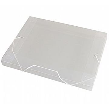 Pasta com El&aacute;stico Polipropileno Of&iacute;cio Plascony Cristal Azul