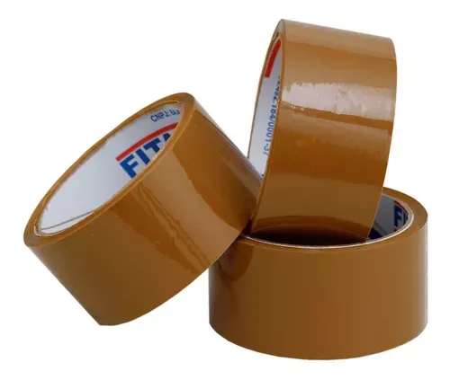 Fita Adesiva Fitar 45mm x 45m Marrom Pacote com 5 Rolos