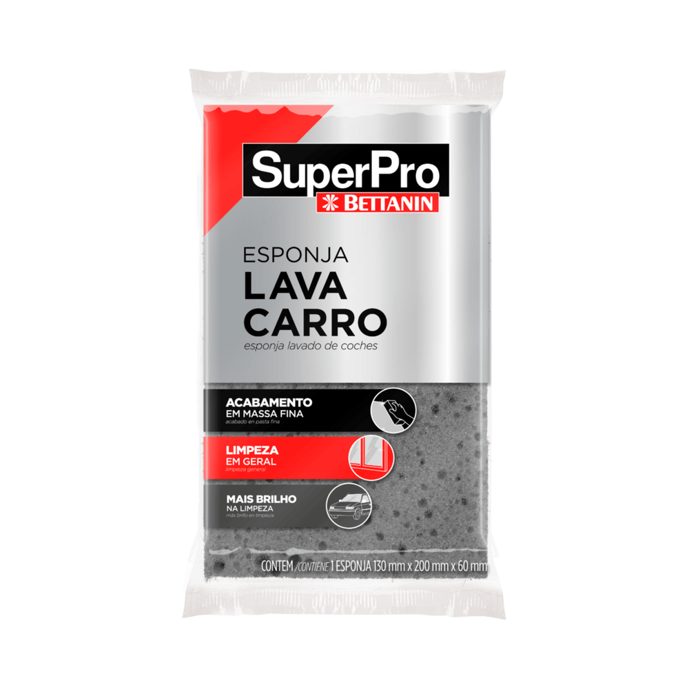 Esponja Lava Carro SuperPro Bettanin 13cm x 20cm x 6cm