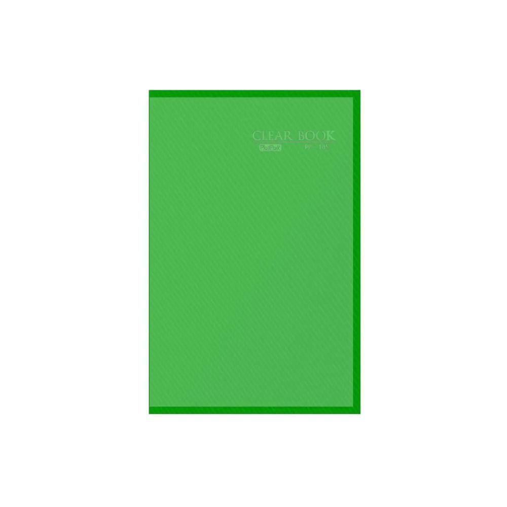 Pasta Cat&aacute;logo Plastpark Clear Book 50 Env. Verde