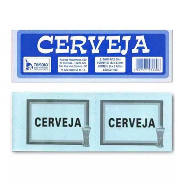 Guia de Cerveja Tamoio 50 folhas 53mm x 152mm 56g