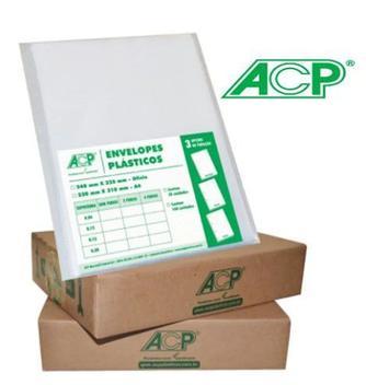 Envelope Pl&aacute;stico 0.10mm 600 Unidades 4 Furos ACP