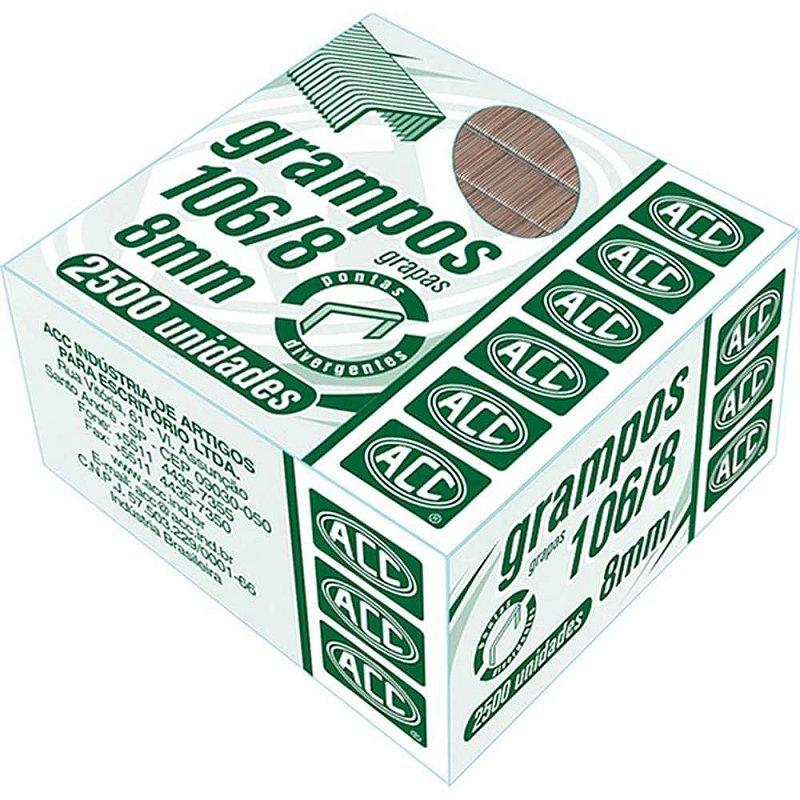 Grampos 6mm 106/6 ACC 2500 unidades