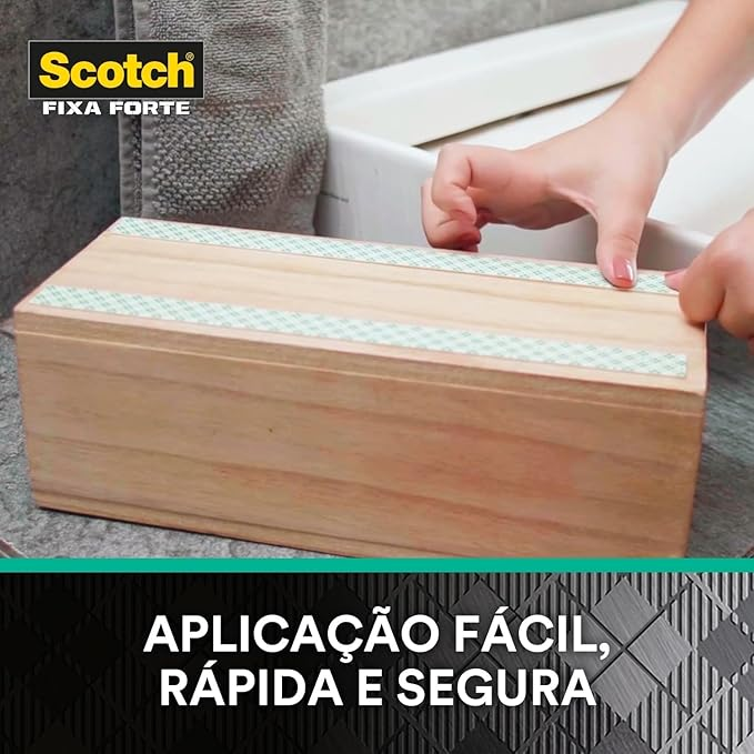 Fita Dupla Face 24mm x 1,5m 3M Scotch Fixa Forte para Banheiro