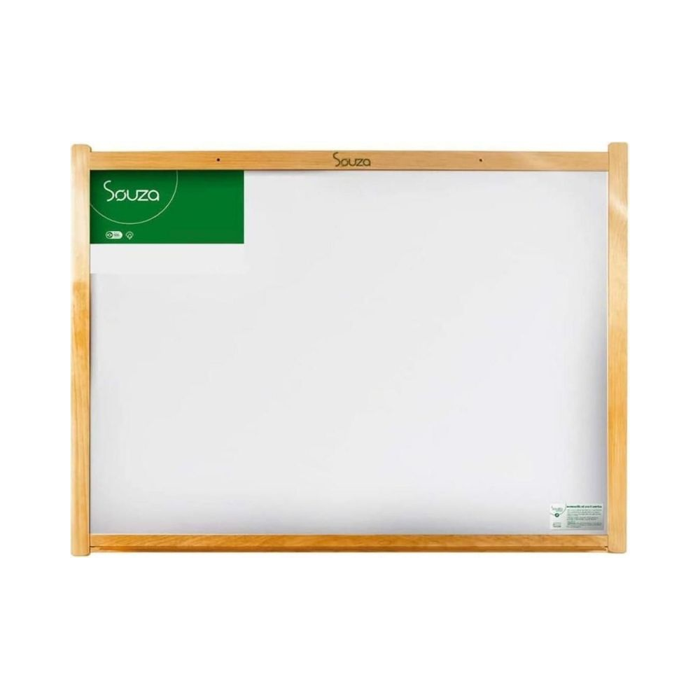 Quadro Branco Moldura Pinus 50x40cm Souza Luxo Branco