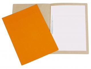 Pasta Cart&atilde;o Duplex 335mm com Grampo Pl&aacute;stico Polycart Laranja