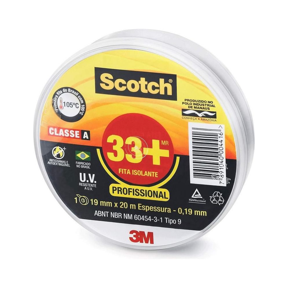 Fita Isolante 3M Scotch 33+ 19 mm x 20 m PT
