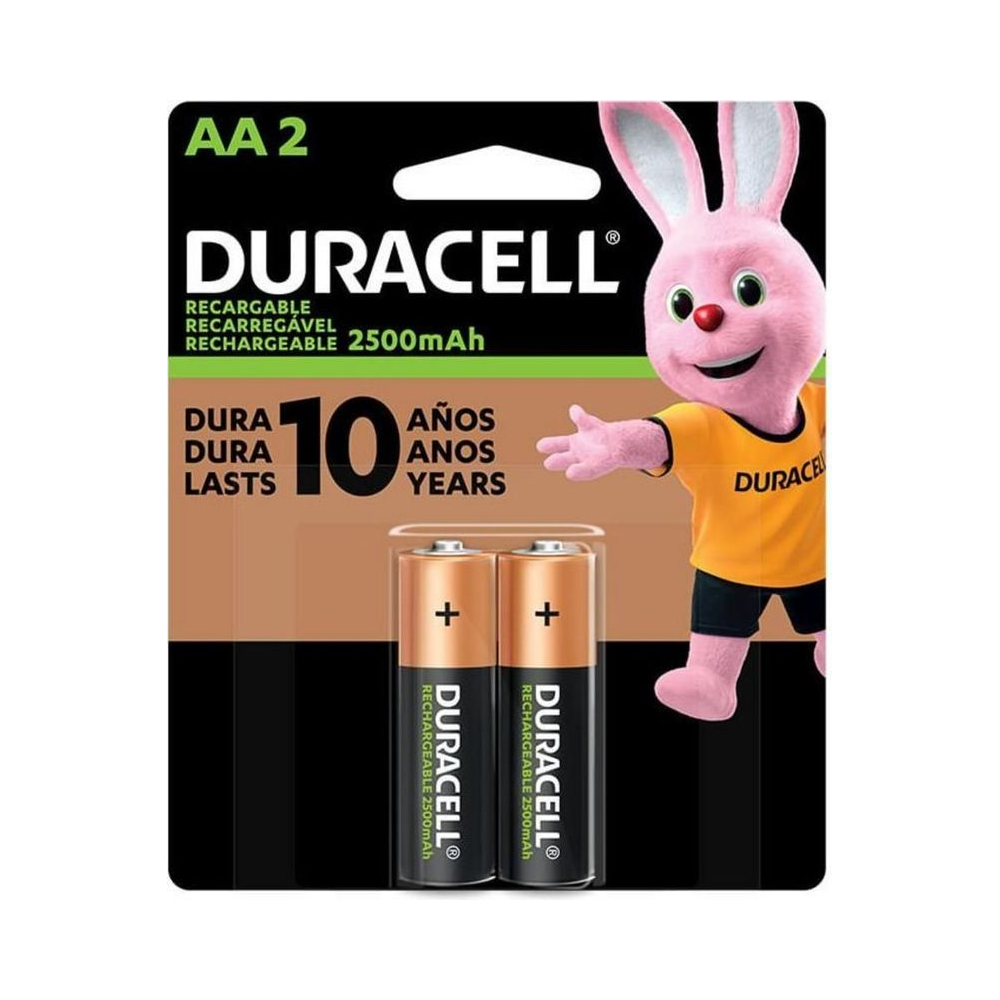 Pilhas Recarreg&aacute;vel AA Duracell 2500mAh 2 unidades