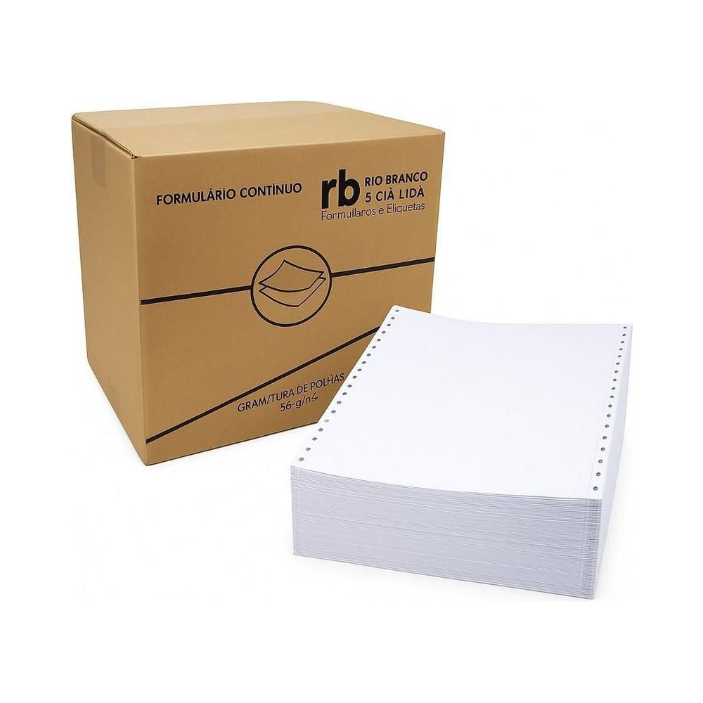 Formul&aacute;rio Cont&iacute;nuo 240x140 80 Colunas 1 Via 6000 Folhas Rio Branco