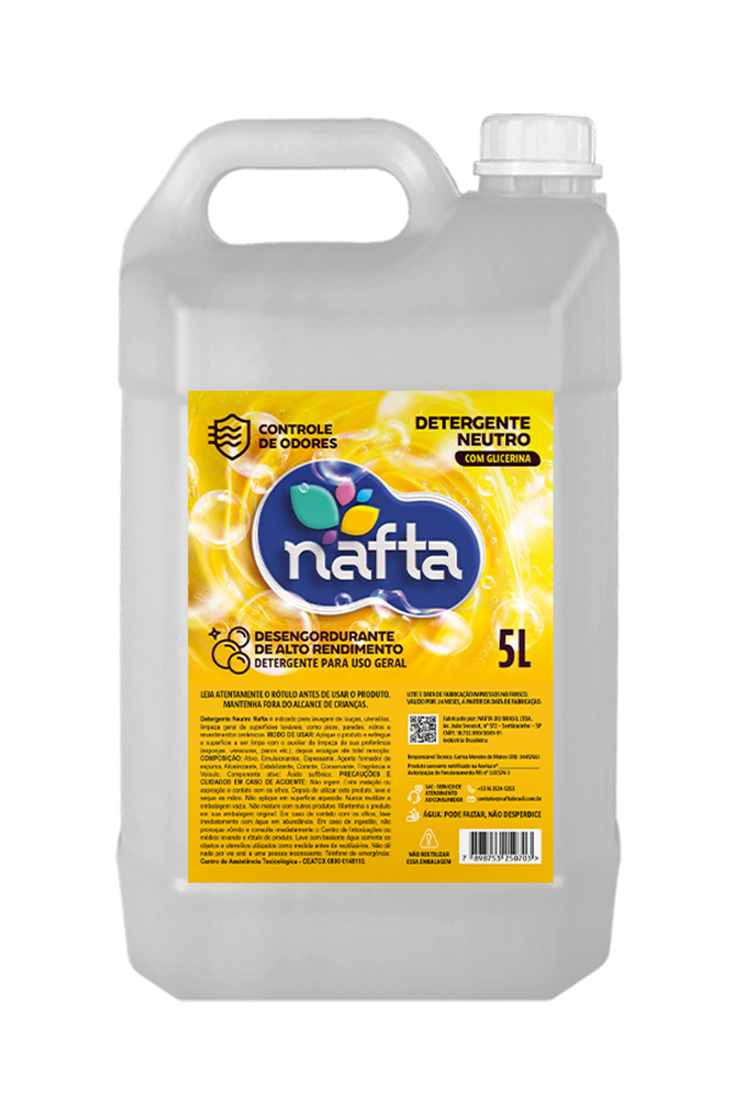 Detergente Neutro Nafta C/ Glicerina - 4 Unidades