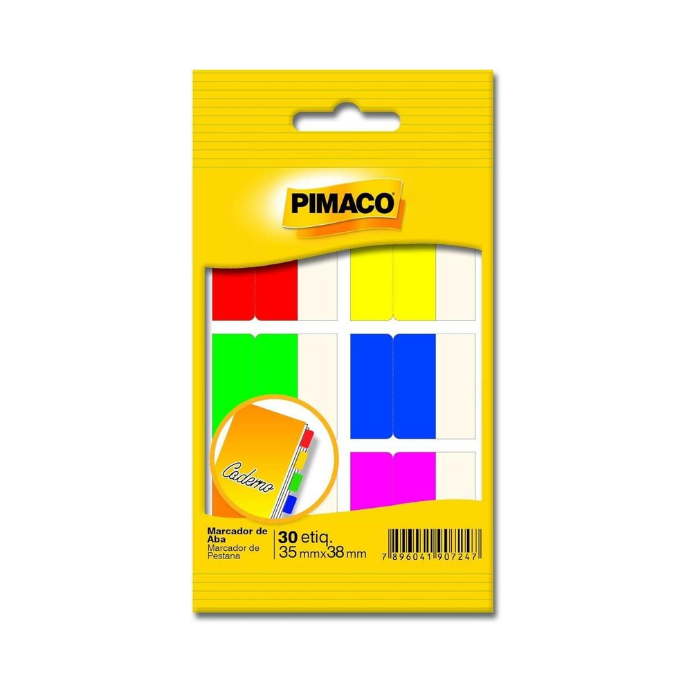 ETIQUETA MARCADOR MULTICOR COM 30 UNIDADES PIMACO