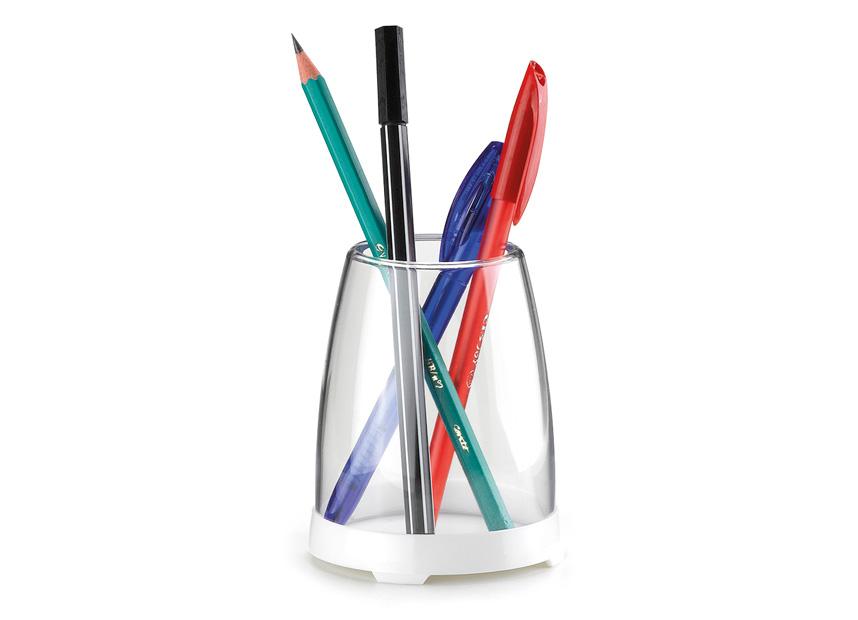 Porta L&aacute;pis e Canetas Waleu Cristal Transparente