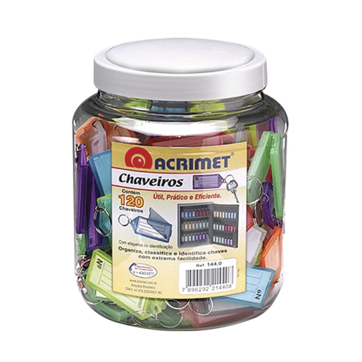 Etiqueta para Chave Padr&atilde;o Acrilex 120 Unidades Colorido