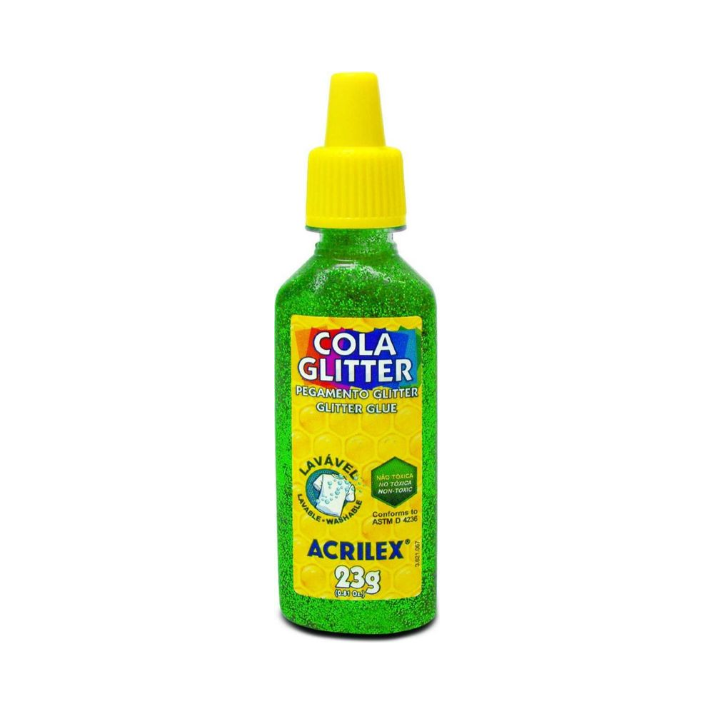 Cola com Glitter Acrilex 206 23g Verde