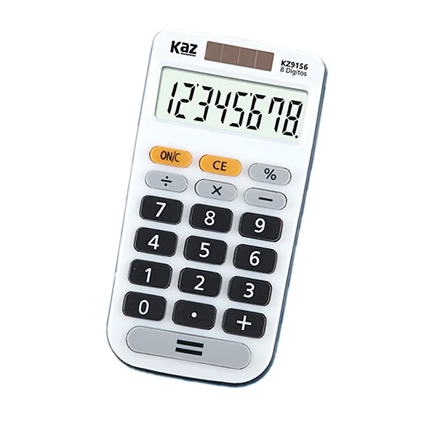 Calculadora de Mesa KZ9156 Kaz 8 D&iacute;gitos 136x72x22mm
