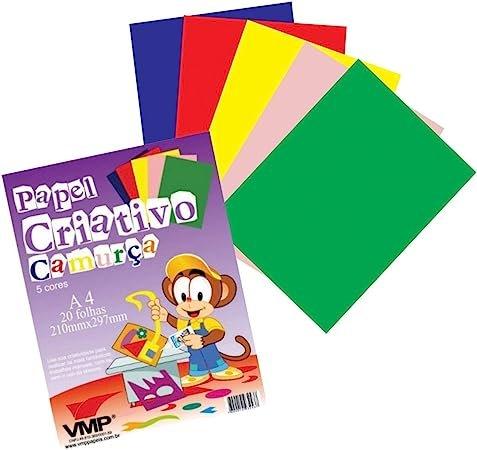 Papel Camur&ccedil;a A4 Pct 20 Fls Criativo VMP