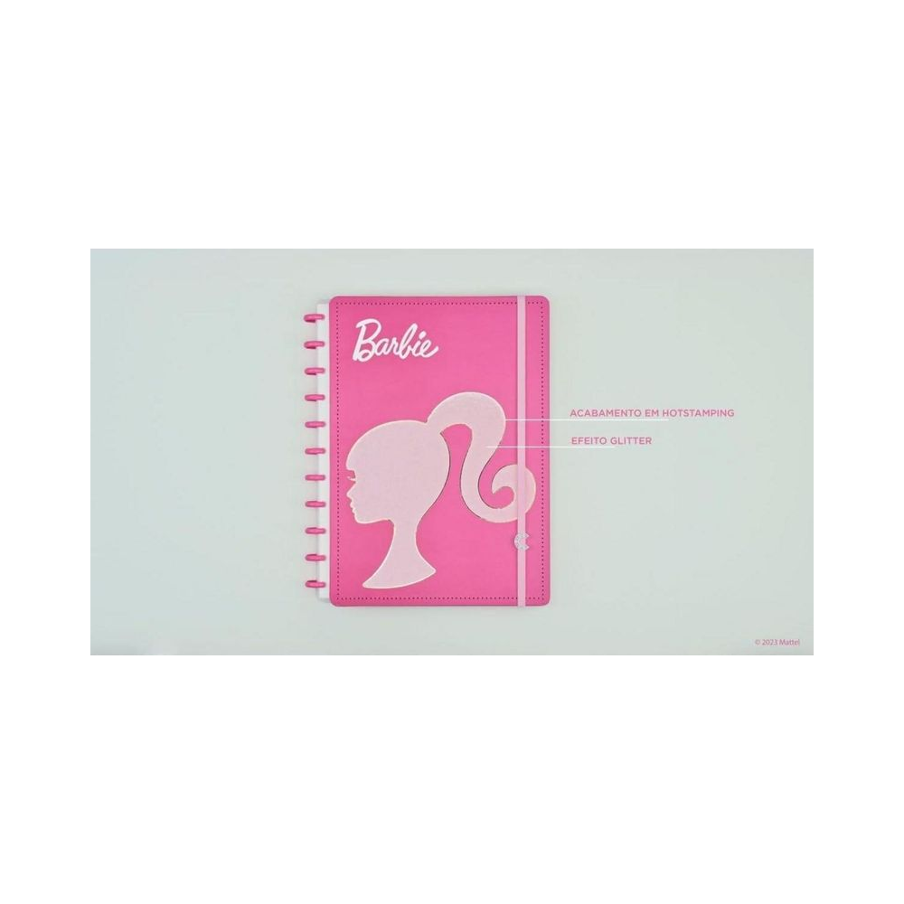 Caderno Inteligente Barbie Pink M&eacute;dio 80 folhas