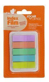Marcador de P&aacute;ginas Adesivo   14x8cm Jocar Office Polipropileno 5 Cores Pastel