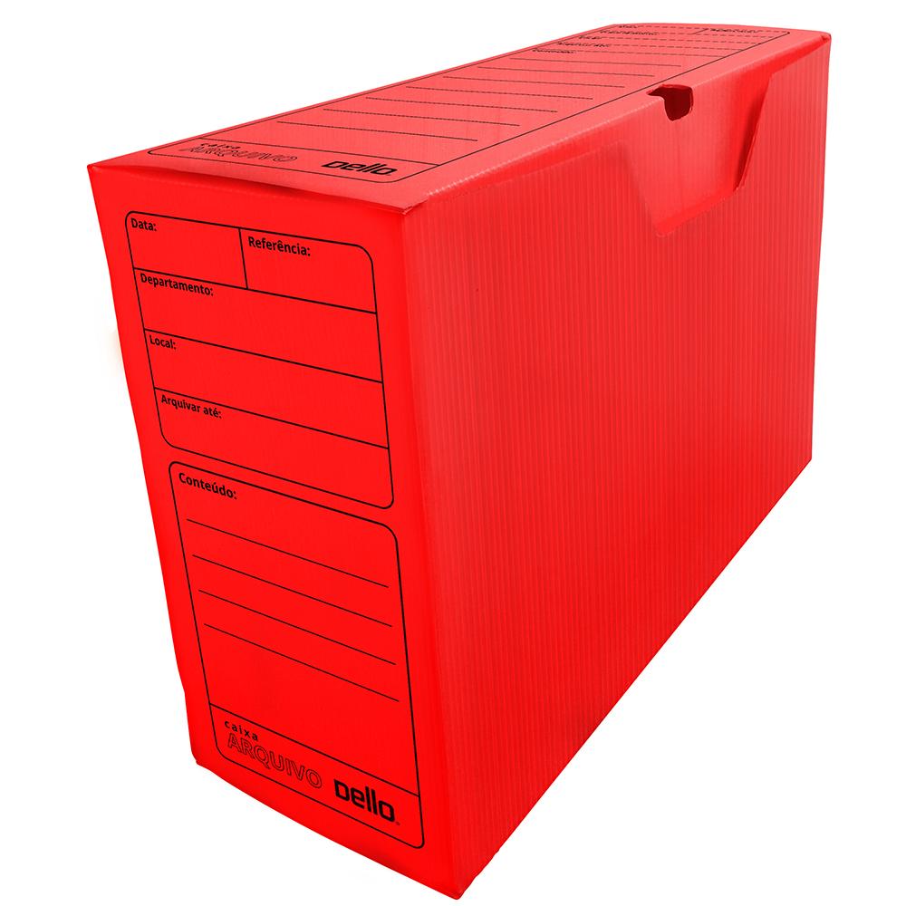 Arquivo Morto Pl&aacute;stico Vermelho Dello