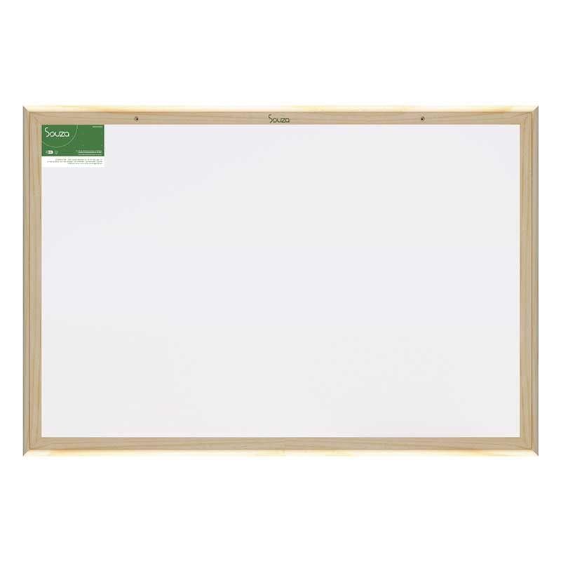 Quadro Branco Madeira Pinus 80x60cm Souza Multicor