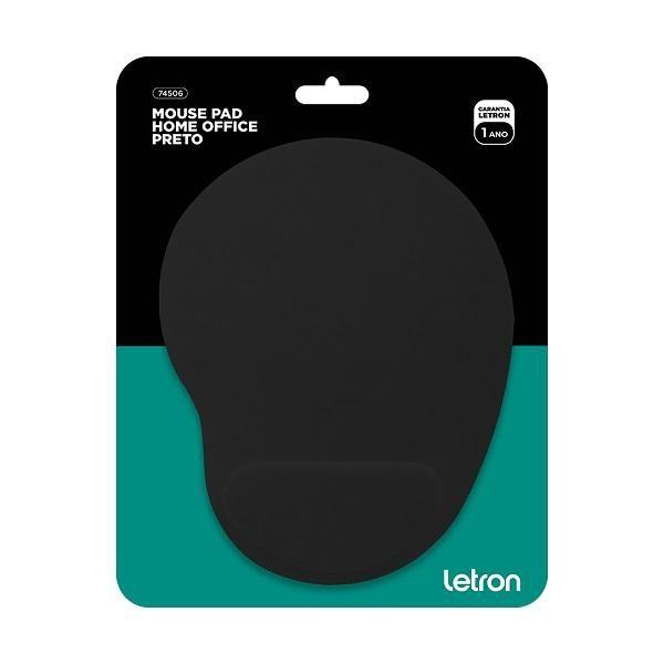 Mousepad com Apoio Letron Home Office Preto Unit&aacute;rio